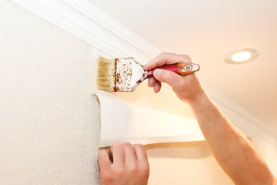 Pose de papier peint à Wintershouse — revêtements muraux et toiles de verre